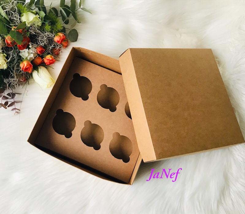 25x25x10 Cupcake Kutusu 6'lı — ürün görseli