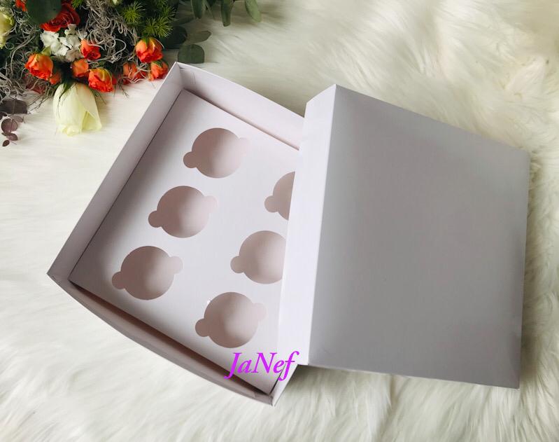25x25x10 Cupcake Kutusu 6'lı — galeri görseli