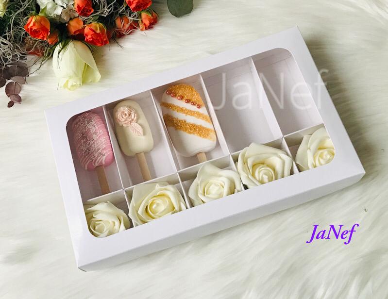 10 Bölmeli Pencereli Kutu-Magnum Cake Kutusu — galeri görseli