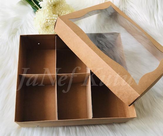 25x30x9 Pencereli Kutu-6 Bölmeli — galeri görseli