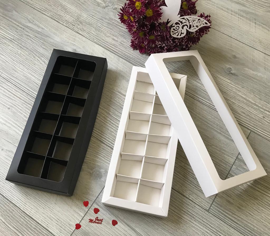 21x21x4 Asetat Kapaklı Karton Kutu — galeri görseli