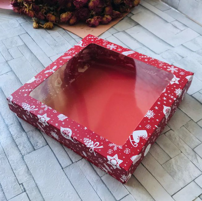 18x18x4 Pencereli Karton Kutu — galeri görseli