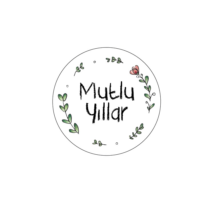 Şeffaf Sticker,Mutlu Yıllar — galeri görseli
