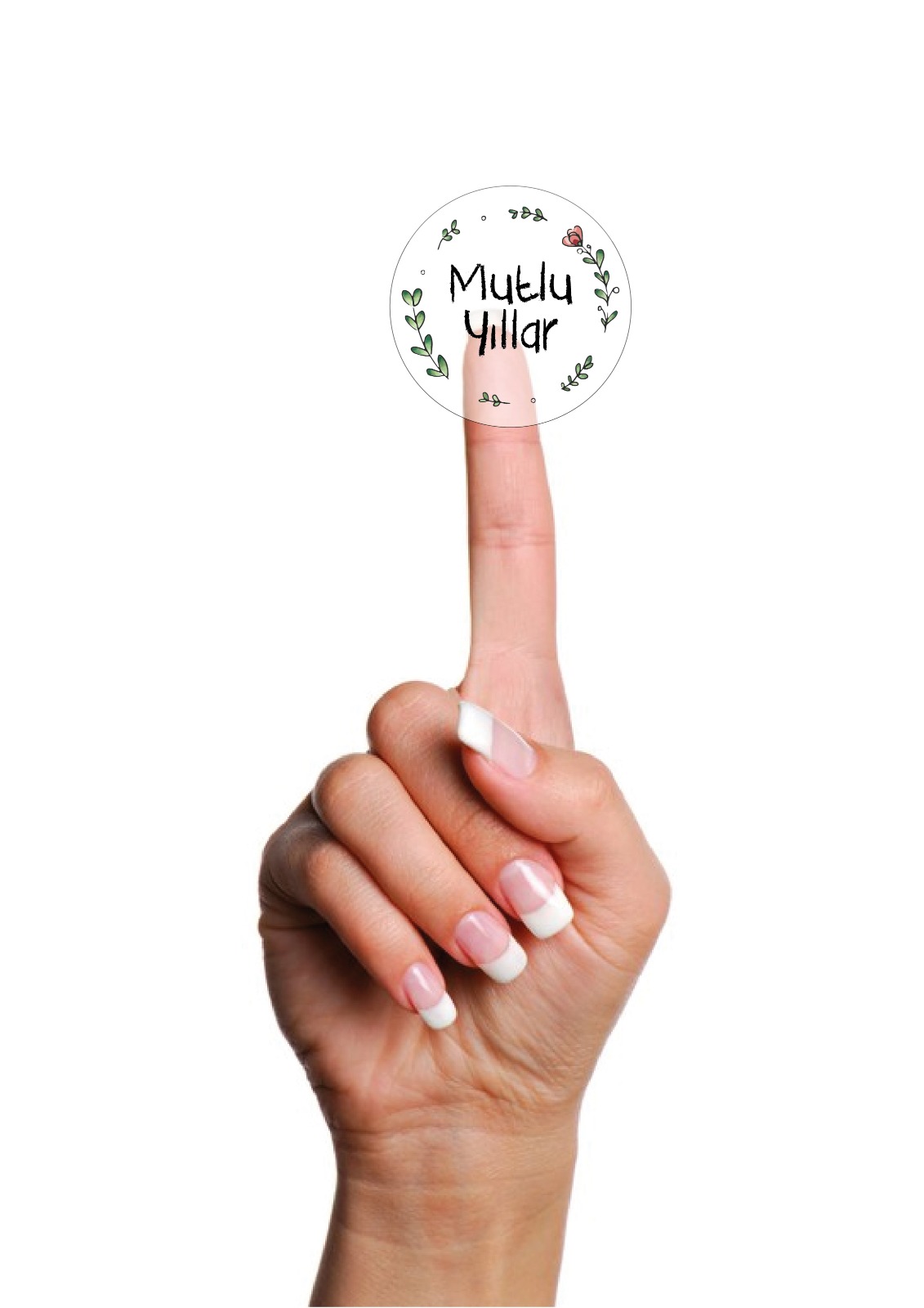 Şeffaf Sticker,Mutlu Yıllar — ürün görseli