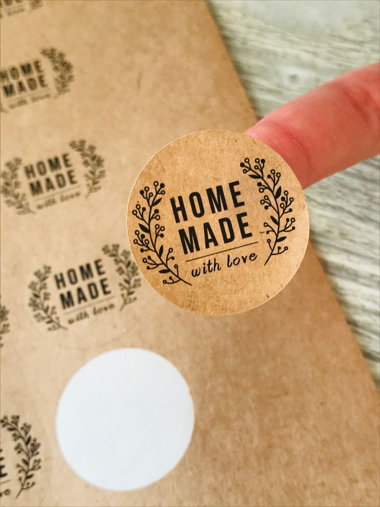 Kraft Yapışkanlı Sticker,home made — ürün görseli