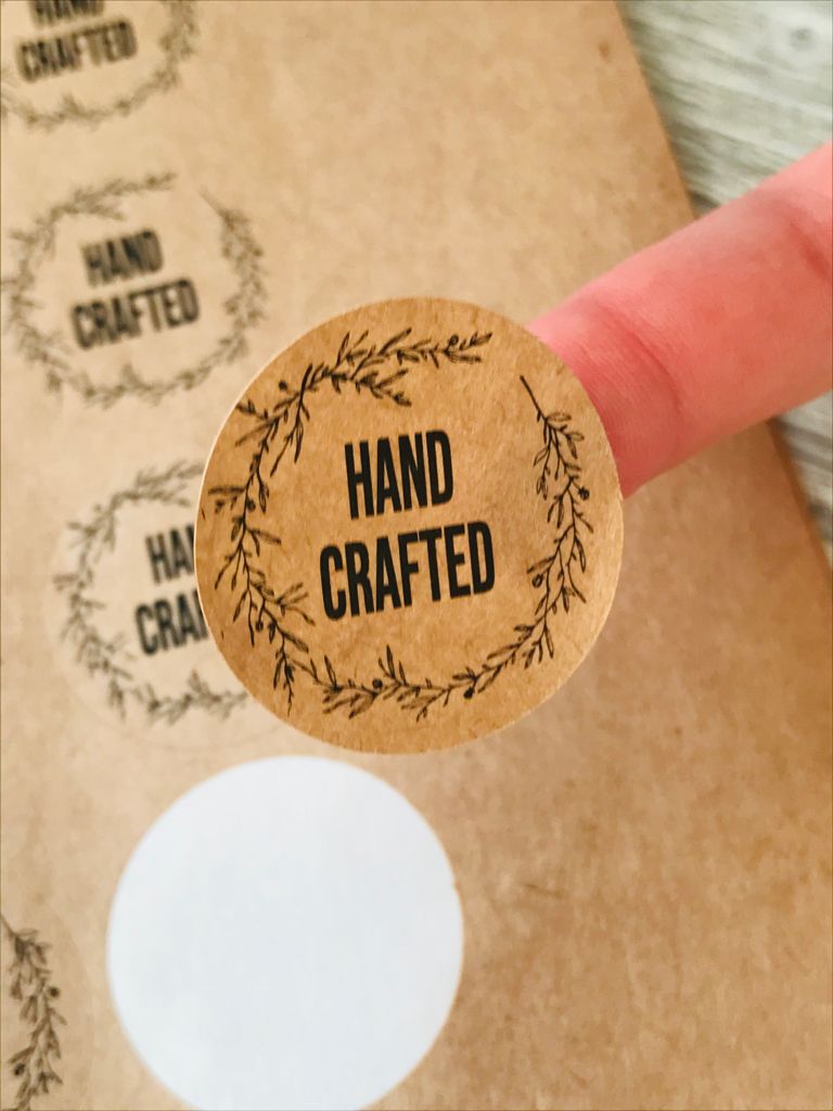 Kraft Yapışkanlı Sticker,hand crafted — ürün görseli