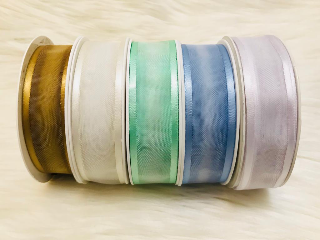 Kurdele Saten Şeritli Şifon 25 mm-20 m — galeri görseli