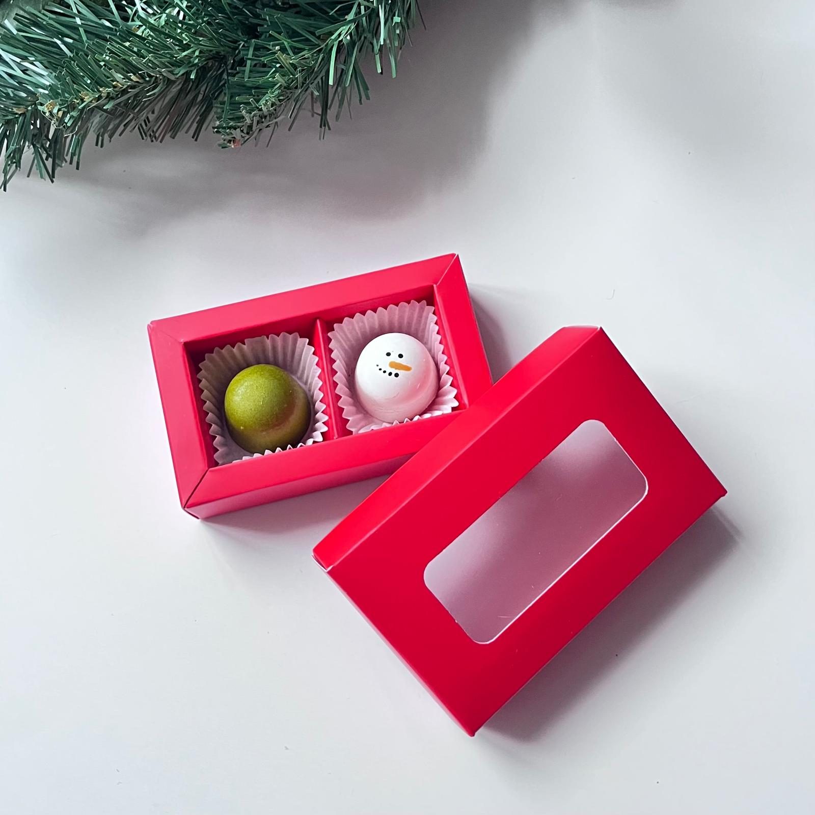 2 Bölmeli Bonbon Çikolata Kutusu — galeri görseli