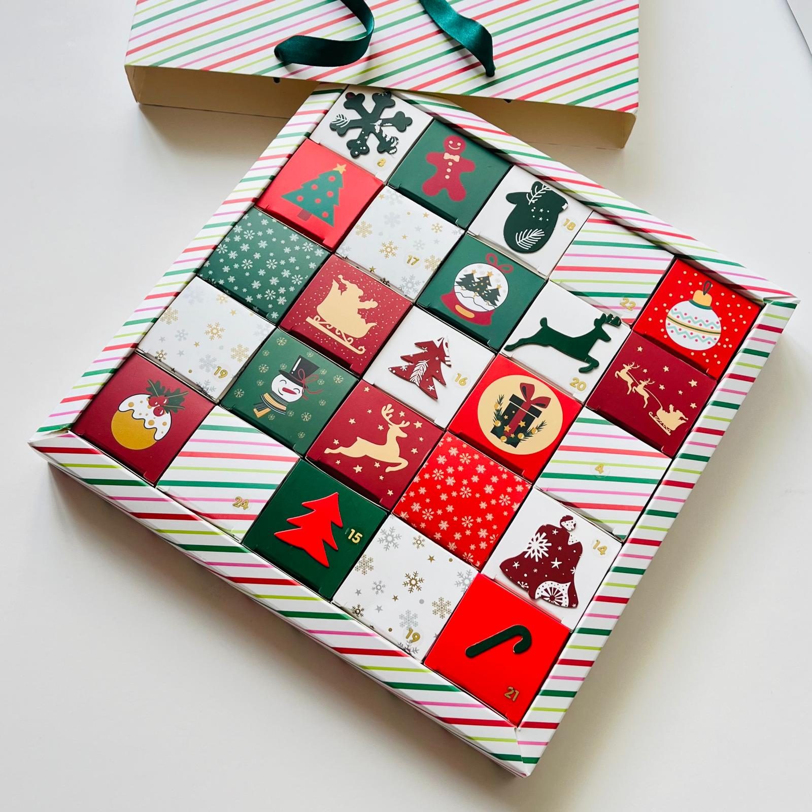 24 Gün(24 Days-Advent Takvimi) Çikolata-Bonbon-Kurabiye Kutusu — galeri görseli