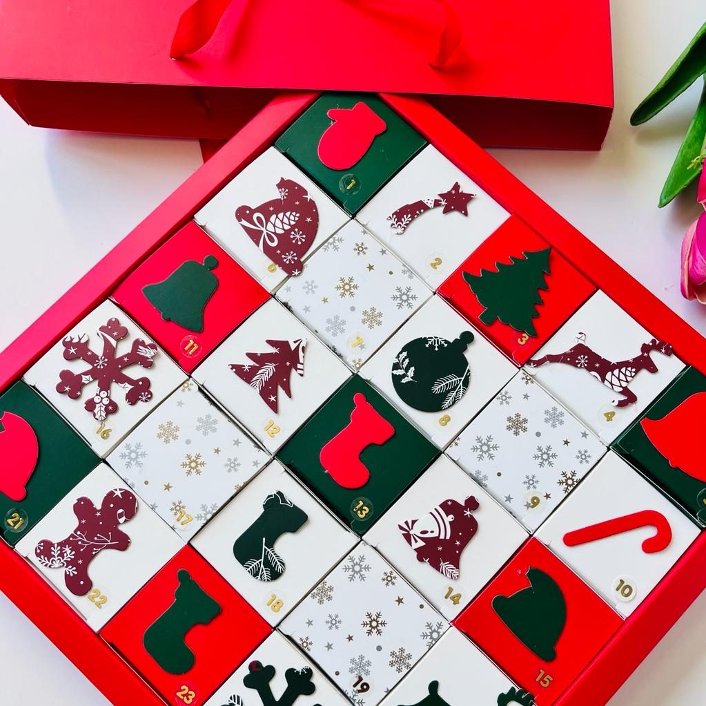 24 Gün(24 Days-Advent Takvimi) Çikolata-Bonbon-Kurabiye Kutusu — galeri görseli