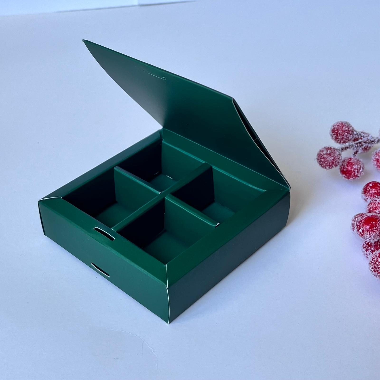 4 Bölmeli Karton Bonbon Çikolata Kutusu — galeri görseli