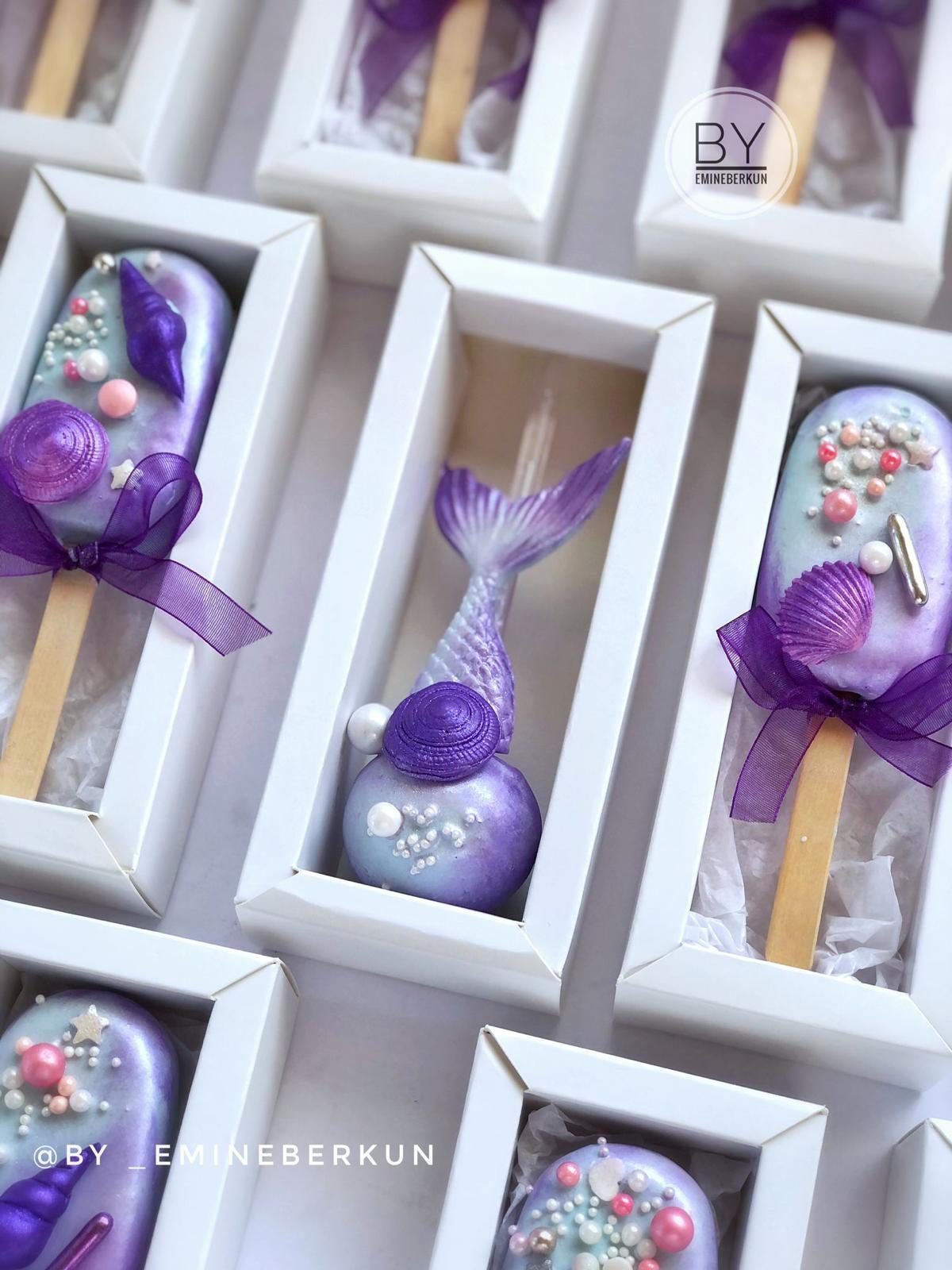 4,5x13x2,5 cm Pencereli Kutu (cake sicles-magnum cakes) — galeri görseli