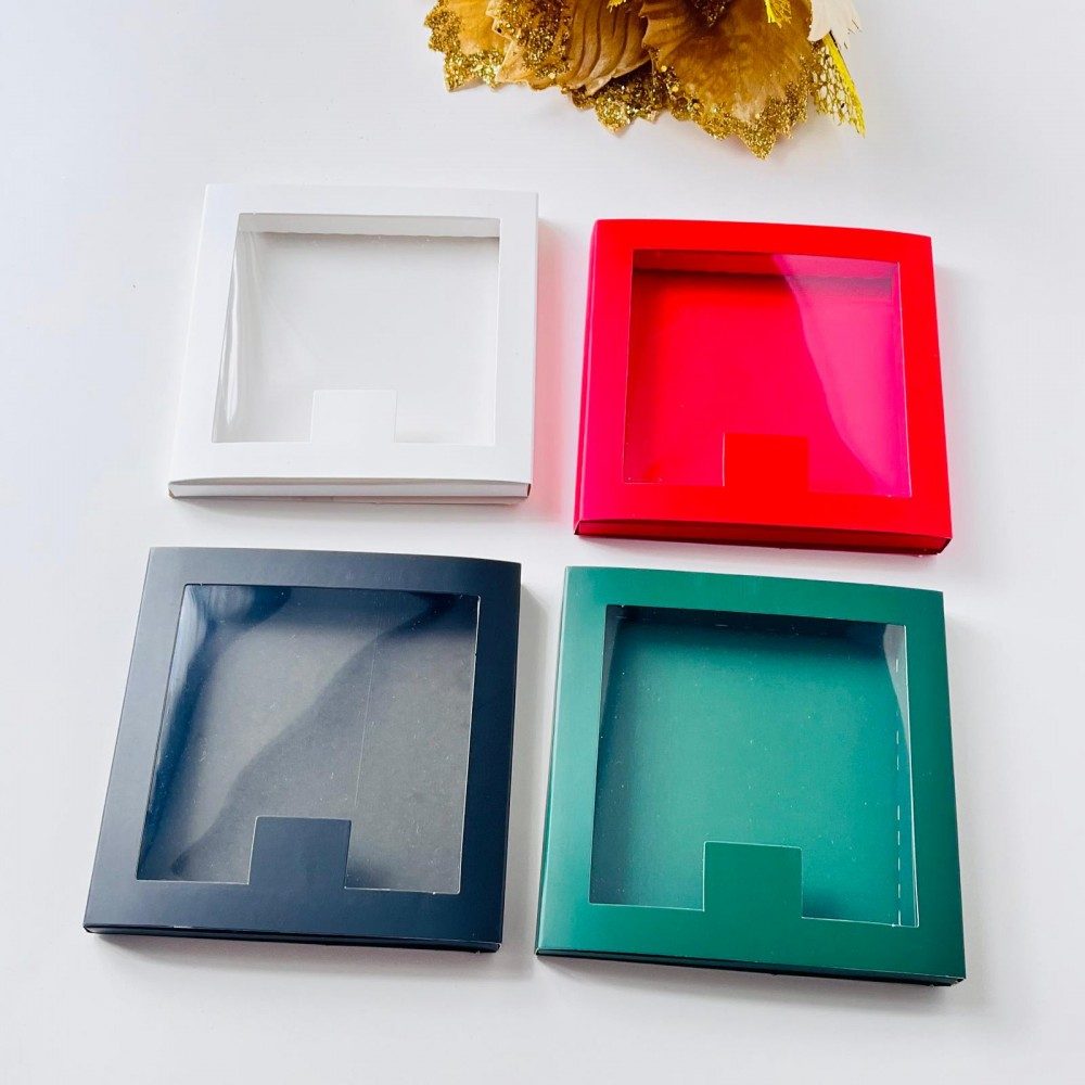 13x13x1 cm Pencereli Stick Çikolata Kutusu — galeri görseli